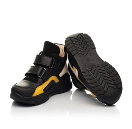 Детские демисезонные ботинки (подкладка кожа) Woopy Fashion черные для мальчиков натуральная кожа, замша размер 26-40 (10008) Фото 2