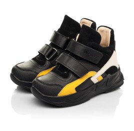 Детские демисезонные ботинки (подкладка кожа) Woopy Fashion черные для мальчиков натуральная кожа, замша размер 26-40 (10008) Фото 3