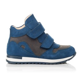 Детские демисезонные ботинки (подкладка кожа) Woopy Fashion синие для мальчиков натуральный нубук размер 19-30 (10009) Фото 4
