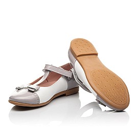 Купить детские туфли Woopy Fashion серые для девочки, материал натуральная лаковая кожа, размеры 27-36, артикул 10012, фото 2 — Kinder Moda