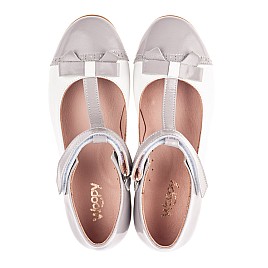 Купить детские туфли Woopy Fashion серые для девочки, материал натуральная лаковая кожа, размеры 27-36, артикул 10012, фото 5 — Kinder Moda