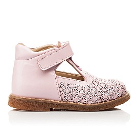 Купить детские туфли Woopy Fashion розовые для девочки, материал натуральная кожа, размеры 21-25, артикул 10015, фото 4 — Kinder Moda