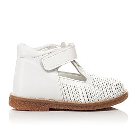 Купить детские туфли Woopy Fashion белые для девочки, материал натуральная лаковая кожа, размеры 21-25, артикул 10017, фото 4 — Kinder Moda