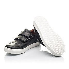 Купить детские кеды Woopy Fashion черные для мальчика, материал натуральная кожа, размеры 26-28, артикул 10031, фото 2 — Kinder Moda