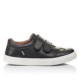 Купить детские кеды Woopy Fashion черные для мальчика, материал натуральная кожа, размеры 26-28, артикул 10031, фото 4 — Kinder Moda