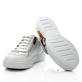 Купить детские кеды Woopy Fashion белые для девочки, материал натуральная кожа, размеры 28-28, артикул 10097, фото 3 — Kinder Moda
