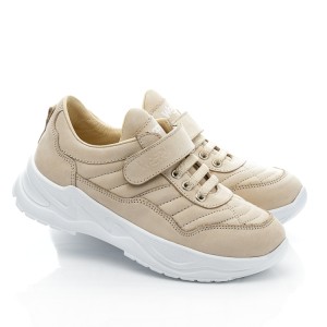 Детские кросівки Woopy Fashion бежевые для девочек натуральный нубук размер 32-39 (10101) Фото 1