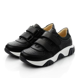 Детские кросівки Woopy Fashion черные для мальчиков натуральная кожа и нубук размер 30-36 (10141) Фото 3