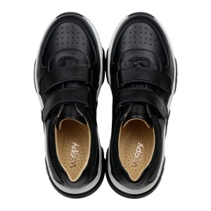 Детские кросівки Woopy Fashion черные для мальчиков натуральная кожа и нубук размер 30-36 (10141) Фото 5