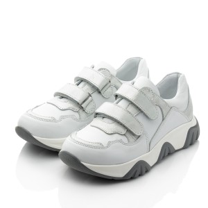 Детские кросівки Woopy Fashion белые для девочек натуральная кожа и нубук размер 31-31 (10241) Фото 3