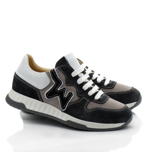 Детские кросівки Woopy Fashion серые для мальчиков натуральная кожа и замша размер 36-36 (10246) Фото 1