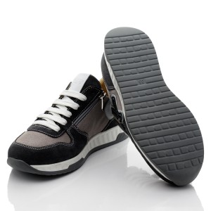 Детские кросівки Woopy Fashion серые для мальчиков натуральная кожа и замша размер 36-36 (10246) Фото 2