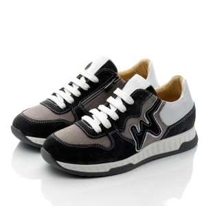 Детские кросівки Woopy Fashion серые для мальчиков натуральная кожа и замша размер 36-36 (10246) Фото 3