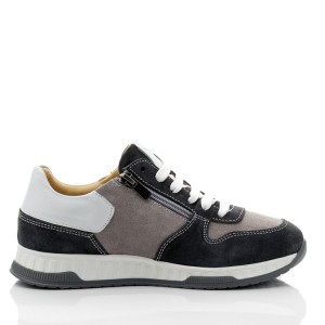 Детские кросівки Woopy Fashion серые для мальчиков натуральная кожа и замша размер 36-36 (10246) Фото 4