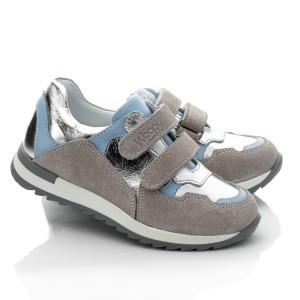 Детские кросівки Woopy Fashion серые для девочек натуральная кожа и замша размер 24-33 (10248) Фото 1