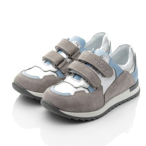 Детские кросівки Woopy Fashion серые для девочек натуральная кожа и замша размер 24-33 (10248) Фото 3