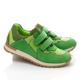 Детские кроссовки Woopy Fashion зеленые для девочек натуральный нубук размер 29-37 (10263) Фото 1