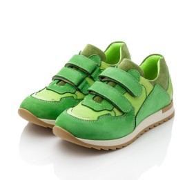 Детские кроссовки Woopy Fashion зеленые для девочек натуральный нубук размер 29-37 (10263) Фото 3