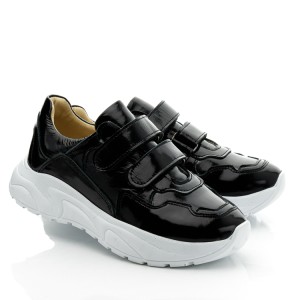 Детские кросівки Woopy Fashion черные для девочек натуральная лаковая кожа размер 32-32 (10292) Фото 1