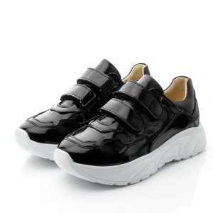 Детские кросівки Woopy Fashion черные для девочек натуральная лаковая кожа размер 32-32 (10292) Фото 3