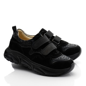 Детские кросівки Woopy Fashion черные для девочек натуральная замша размер 37-37 (10294) Фото 1