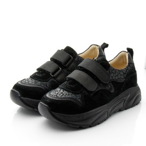 Детские кросівки Woopy Fashion черные для девочек натуральная замша размер 37-37 (10294) Фото 3