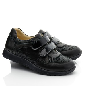 Детские кросівки Woopy Fashion черные для девочек натуральная кожа / натуральный нубук размер 36-36 (10308) Фото 1