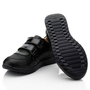 Детские кросівки Woopy Fashion черные для девочек натуральная кожа / натуральный нубук размер 36-36 (10308) Фото 2