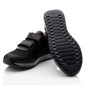 Детские кросівки Woopy Fashion черные для мальчиков натуральная кожа / натуральный нубук размер 36-36 (10318) Фото 2