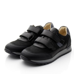 Детские кросівки Woopy Fashion черные для мальчиков натуральная кожа / натуральный нубук размер 36-36 (10318) Фото 3