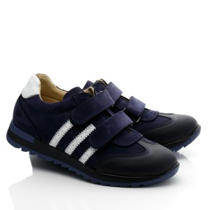 Детские кросівки Woopy Fashion синие для мальчиков натуральный нубук размер 32-40 (10319) Фото 1