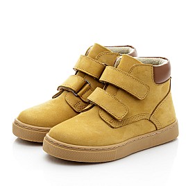 Купить детские демисезонные ботинки Woopy Fashion рыжие для мальчика, материал натуральный нубук, размеры 22-30, артикул 10331, фото 3 — Kinder Moda