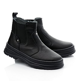 Купить детские демисезонные ботинки Woopy Fashion черные для девочки, материал натуральная кожа, размеры 34-36, артикул 10345, фото 1 — Kinder Moda