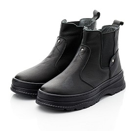 Купить детские демисезонные ботинки Woopy Fashion черные для девочки, материал натуральная кожа, размеры 34-36, артикул 10345, фото 3 — Kinder Moda