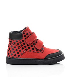 Купить детские демисезонные ботинки Woopy Fashion красные для девочки, материал натуральный нубук, размеры 25-25, артикул 10348, фото 4 — Kinder Moda