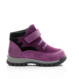 Купить детские демисезонные ботинки Woopy Fashion фиолетовые для девочки, материал натуральная кожа и замша, размеры 24-27, артикул 10356, фото 4 — Kinder Moda