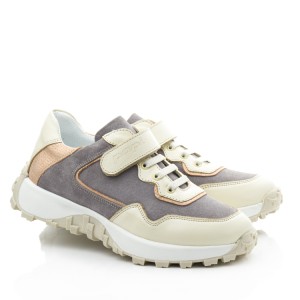 Детские кросівки Papi бежевые для девочек  натуральная кожа, замша размер 36-40 (10419) Фото 1