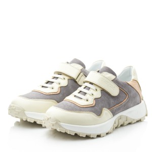 Детские кросівки Papi бежевые для девочек  натуральная кожа, замша размер 36-40 (10419) Фото 3