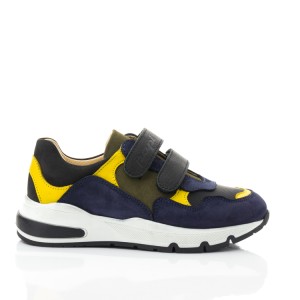 Детские кросівки Papi темно-синие для мальчиков натуральный нубук и кожа размер 21-37 (10429) Фото 4
