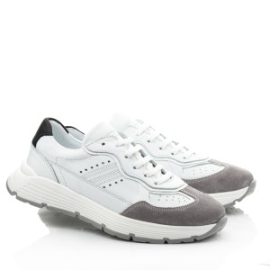 Детские кросівки Papi белые,серые для девочек  натуральная кожа, замша размер 37-40 (10432) Фото 1