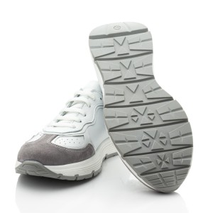 Детские кросівки Papi белые,серые для девочек  натуральная кожа, замша размер 37-40 (10432) Фото 2