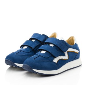 Детские кросівки Papi синие для мальчиков натуральный нубук размер 28-40 (10437) Фото 3