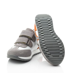 Детские кросівки Papi белые,серые для девочек  натуральная кожа, замша размер 24-32 (10441) Фото 2