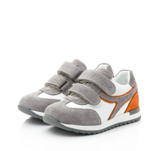 Детские кросівки Papi белые,серые для девочек  натуральная кожа, замша размер 24-32 (10441) Фото 3