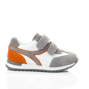 Детские кросівки Papi белые,серые для девочек  натуральная кожа, замша размер 24-32 (10441) Фото 4