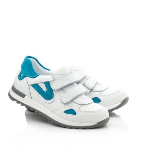 Детские кросівки Papi белые для девочек  натуральная кожа, замша размер 24-30 (10442) Фото 1