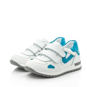 Детские кросівки Papi белые для девочек  натуральная кожа, замша размер 24-30 (10442) Фото 3