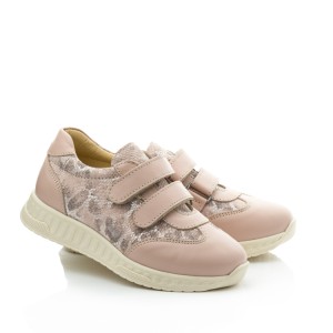 Детские кросівки Papi пудровые для девочек натуральный нубук и кожа размер 22-33 (10443) Фото 1
