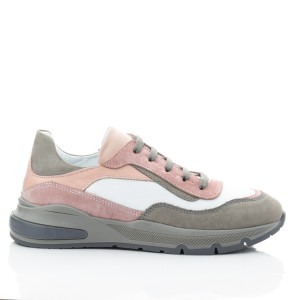 Детские кросівки Papi серые для девочек натуральная кожа, нубук и замша размер 34-40 (10464) Фото 4