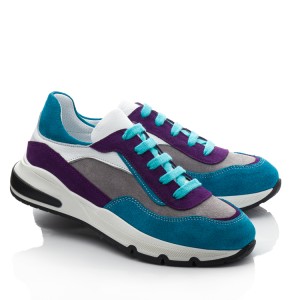 Детские кросівки Papi бирюзовые для девочек натуральная замша размер 35-40 (10468) Фото 1